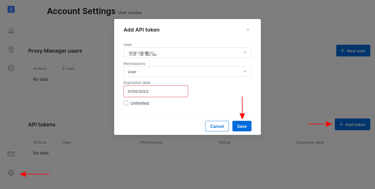Generar un token de API en Bright Data