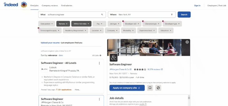 Indeed gif: remote software engineer jobs in New York