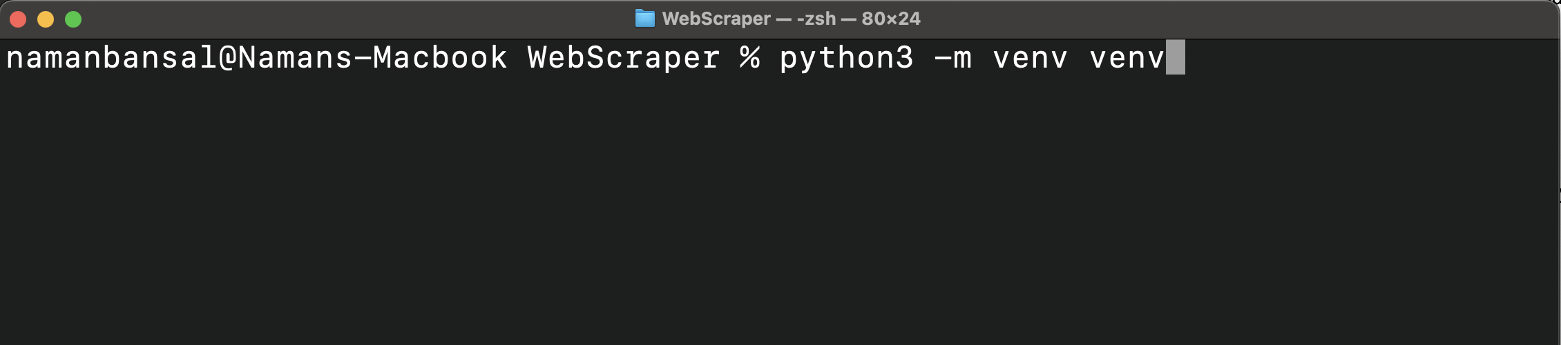 Command to create a folder for all the packages and scripts