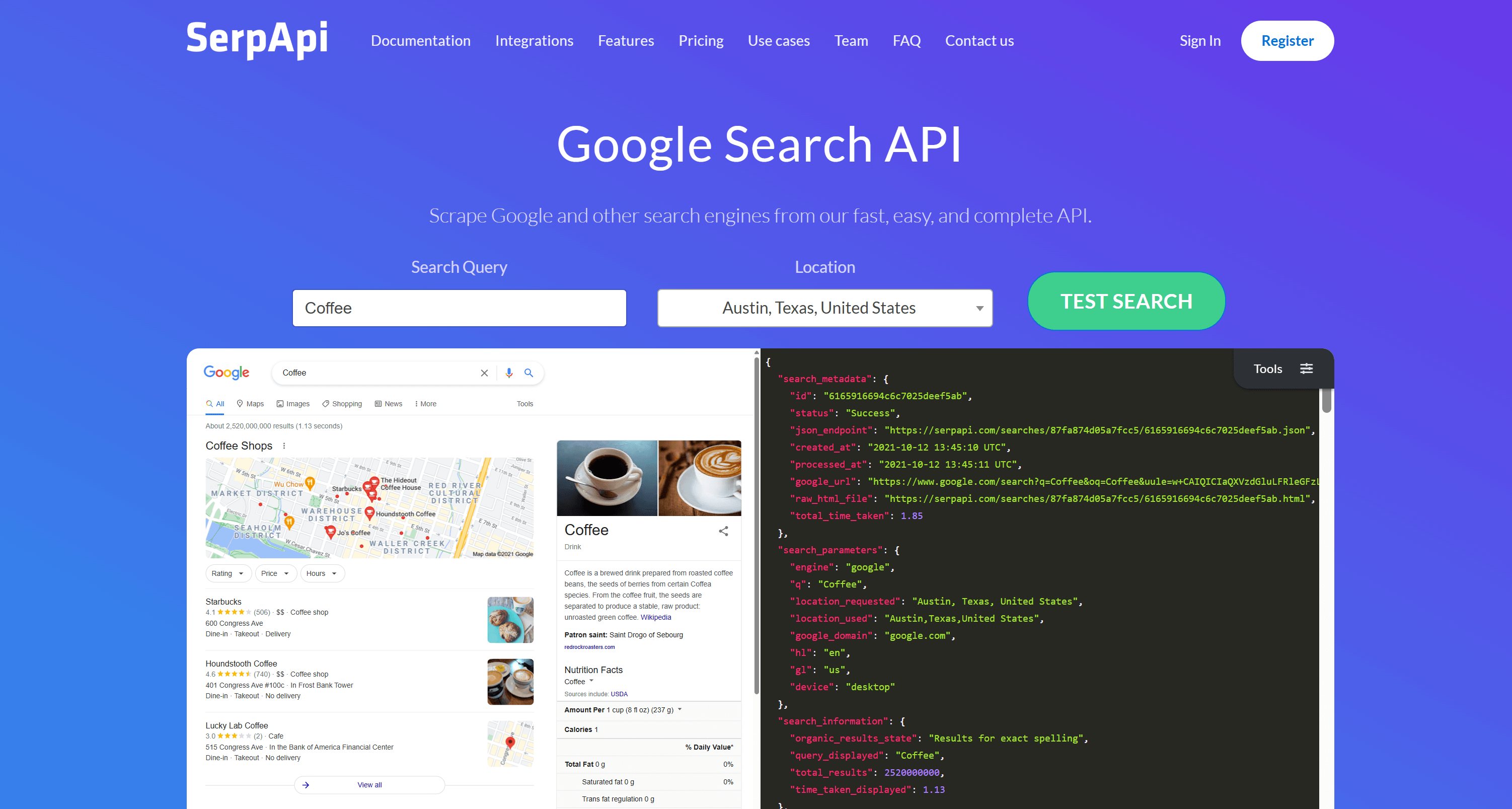 API de Google Search de SerpApi