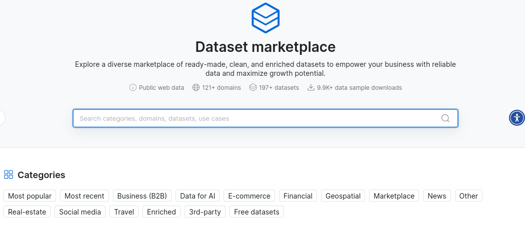 Bright Data's dataset marketplace