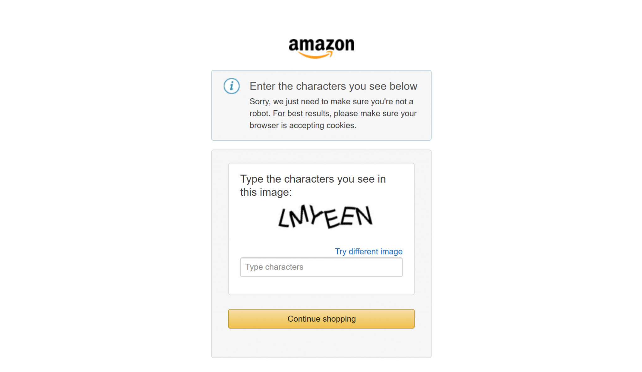 El CAPTCHA de Amazon que puede detener tus scripts de scraping simple