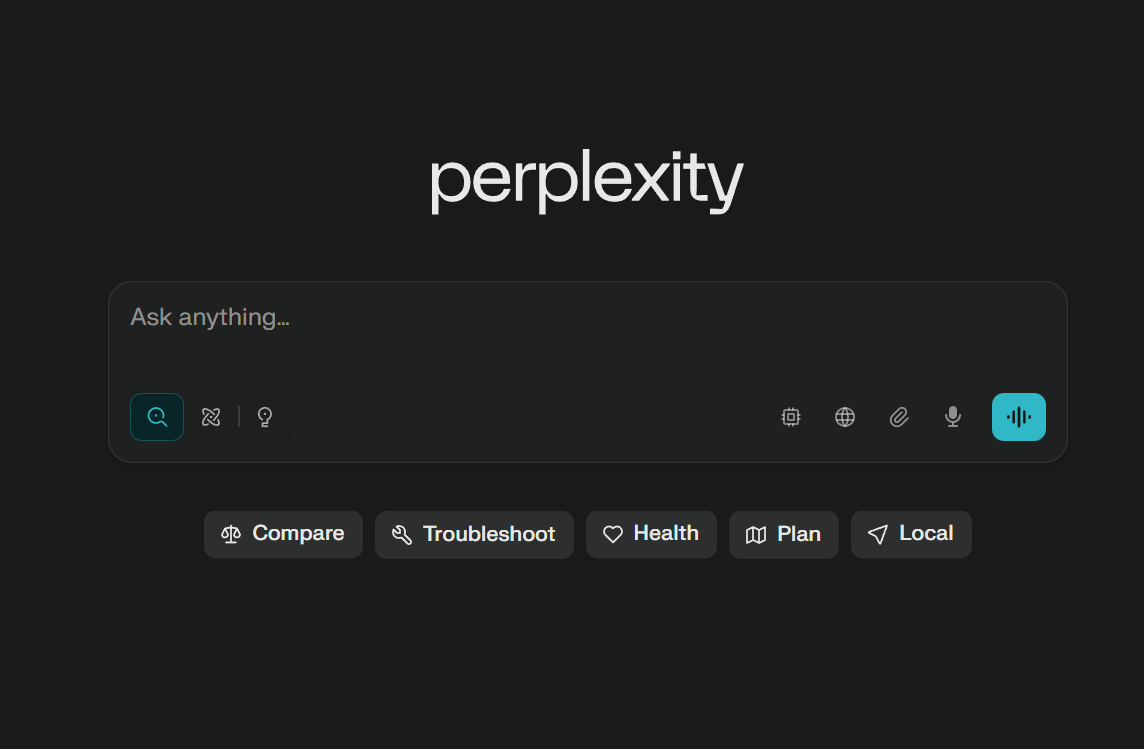 Interfaz de chat de perplejidad