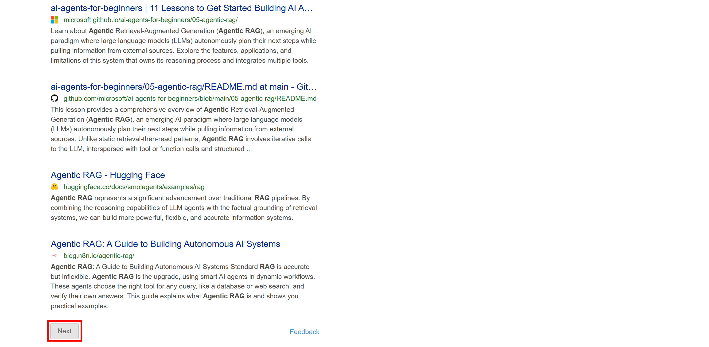 The “Next” button for “traditional” pagination behavior