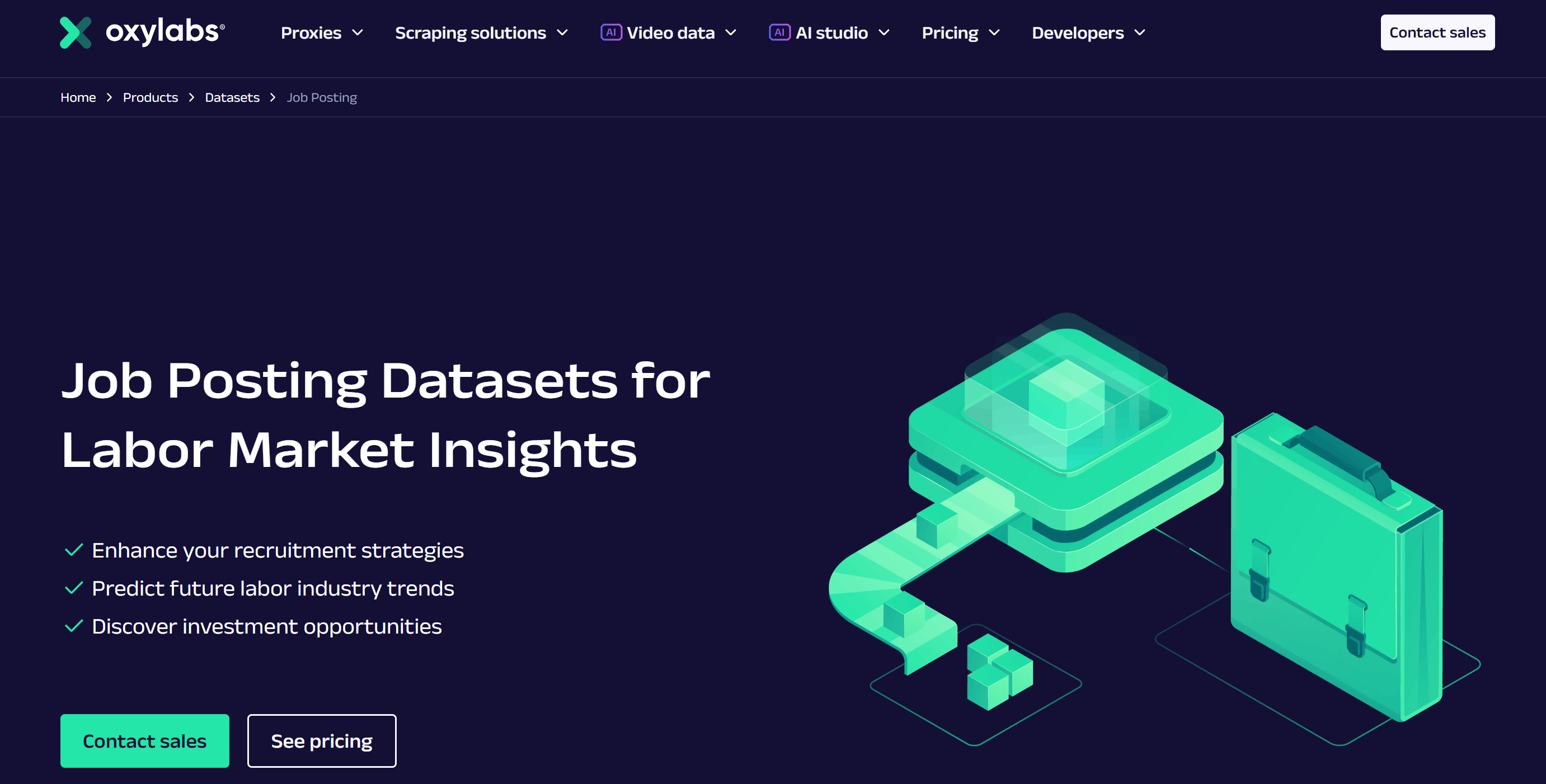 Oxylabs's job posting datasets